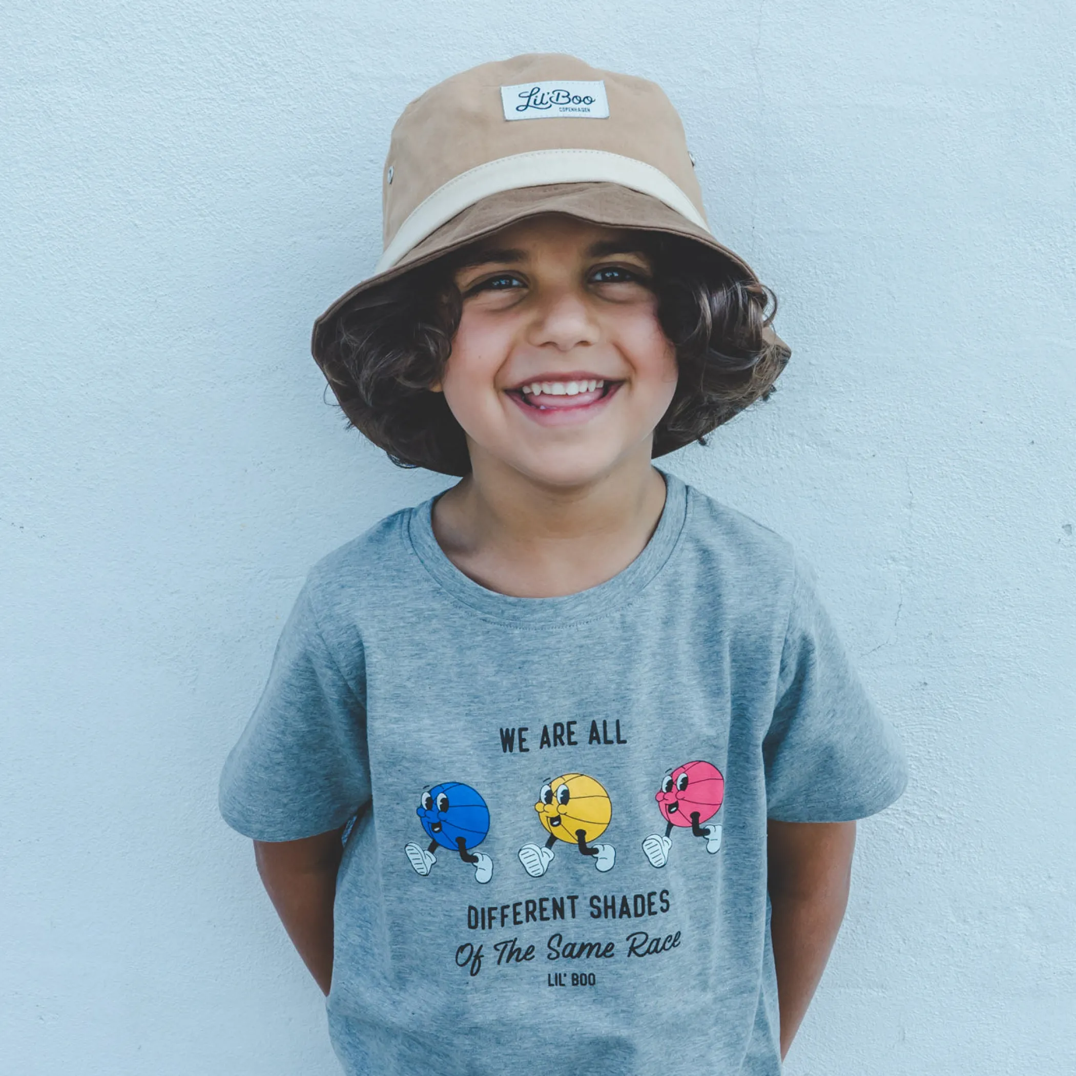 Lil' Boo Block Brown Bucket Hat (ORGANIC)< Bucket Hats