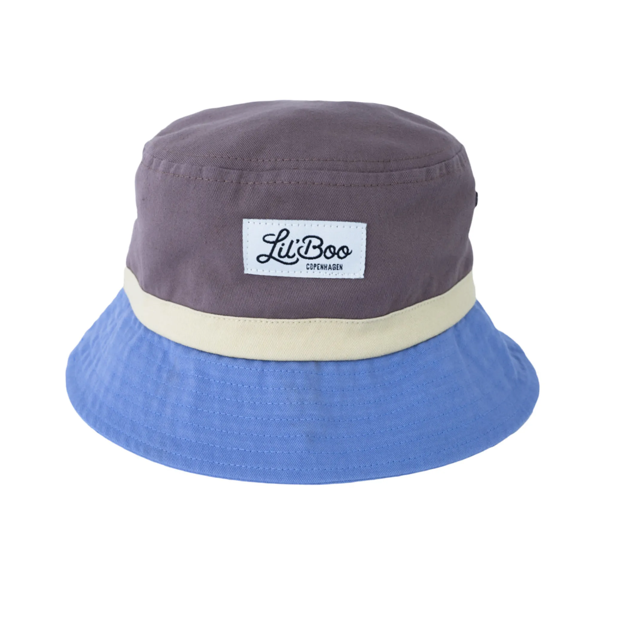 Lil' Boo Block Dusty Blue/Brown Bucket Hat (ORGANIC)< Bucket Hats