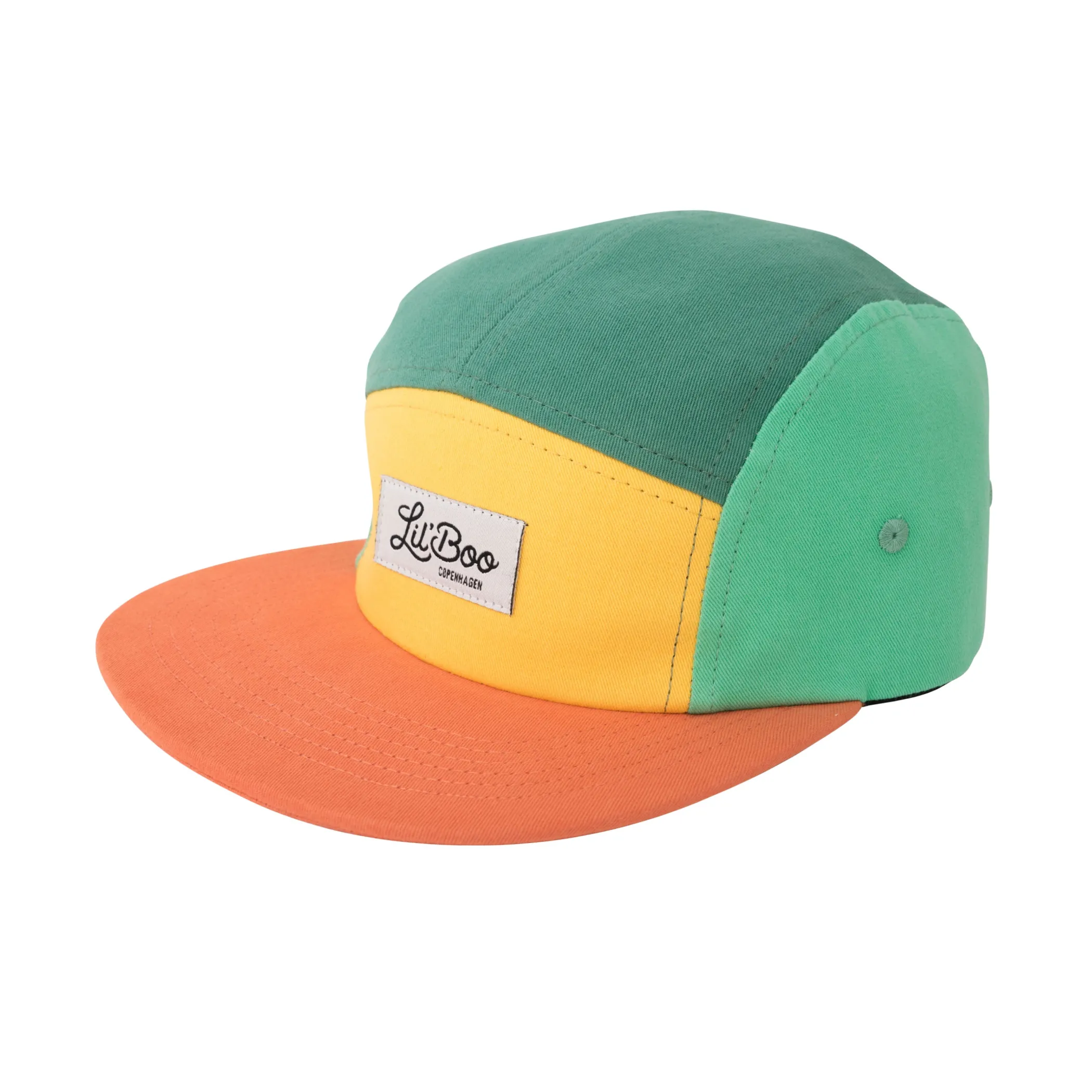 Lil' Boo Block Orange Green 5 Panel (ORGANIC)< Caps