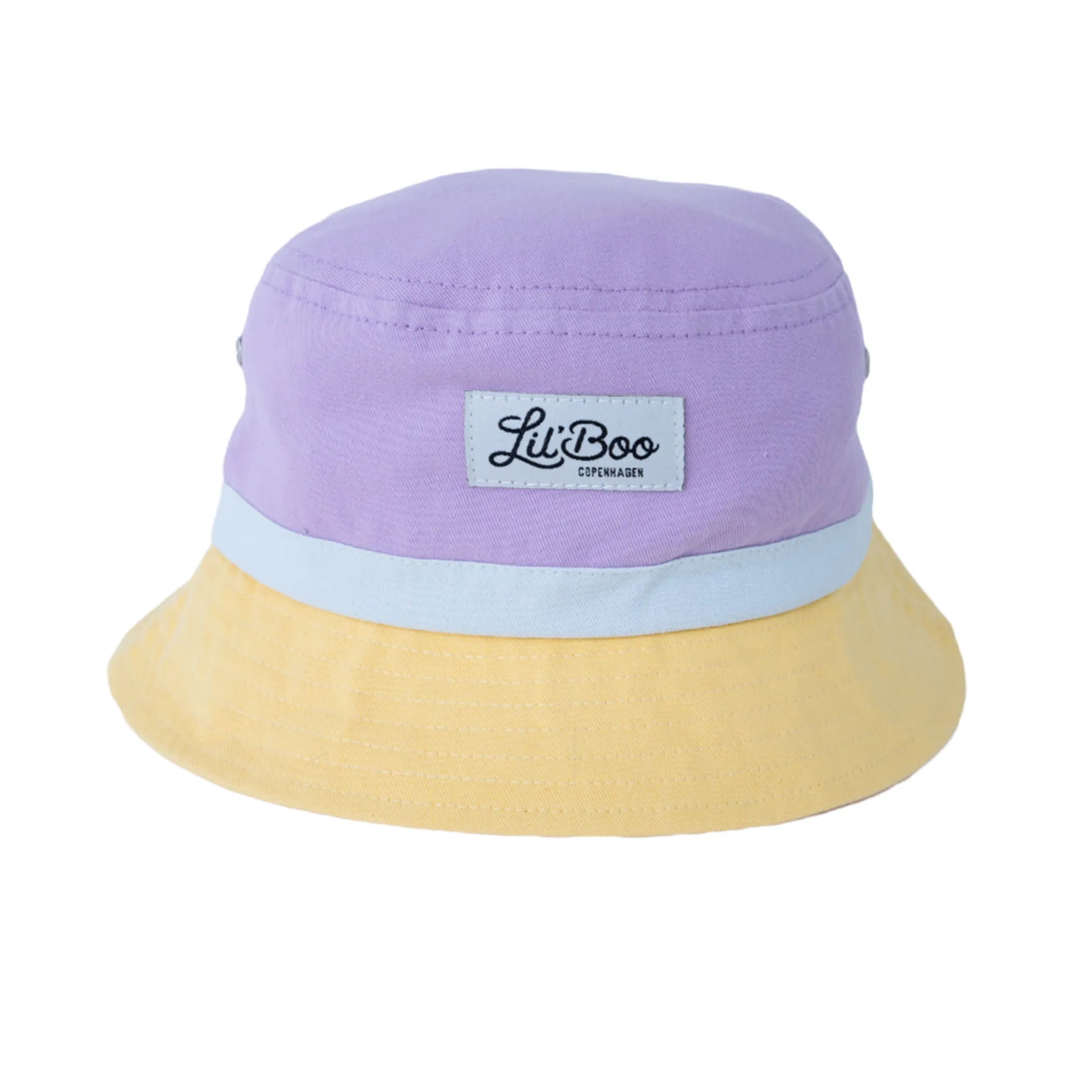 Lil' Boo Block Purple/Yellow Bucket Hat (ORGANIC)< Bucket Hats