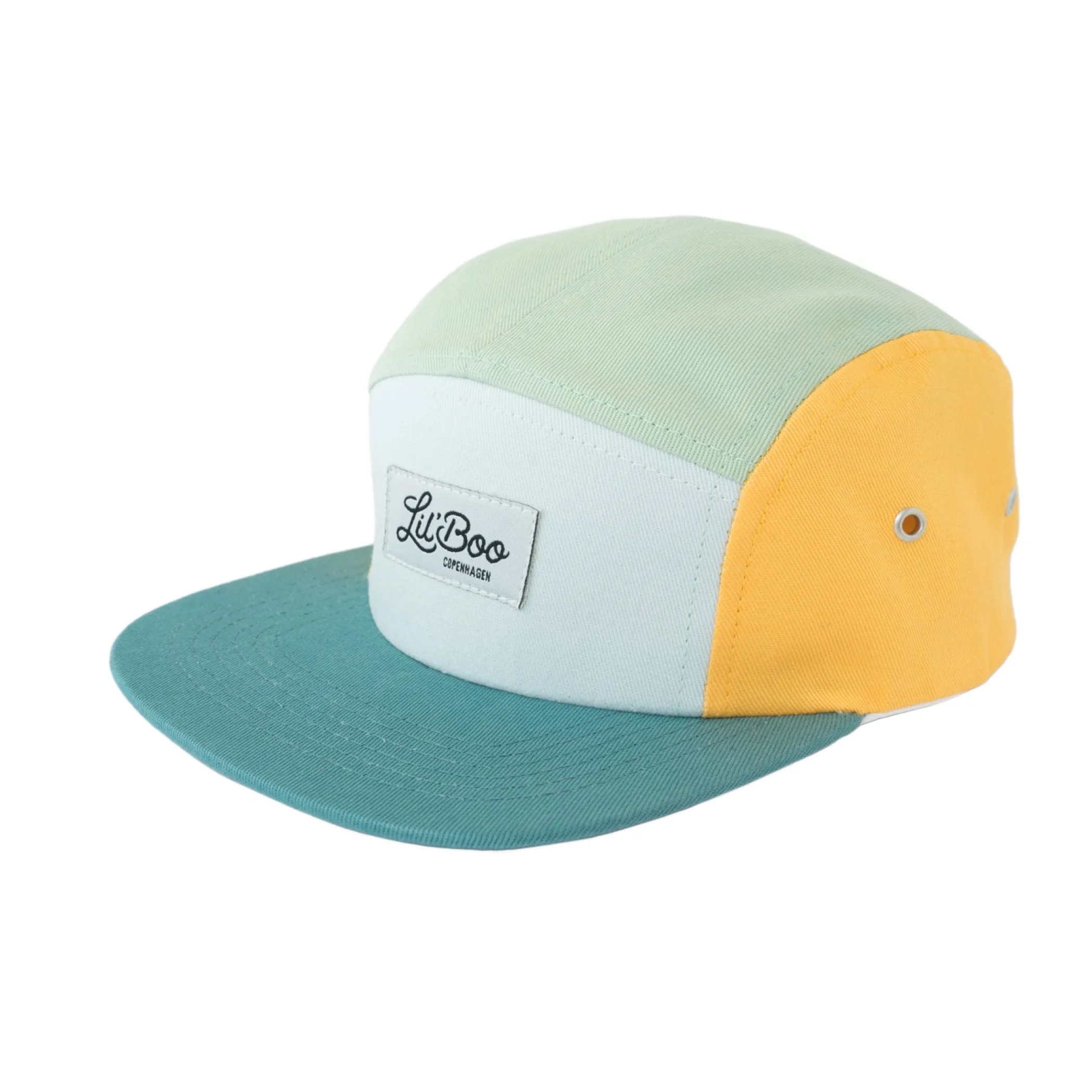 Lil' Boo Block Yellow Green 5 Panel (ORGANIC)< Caps