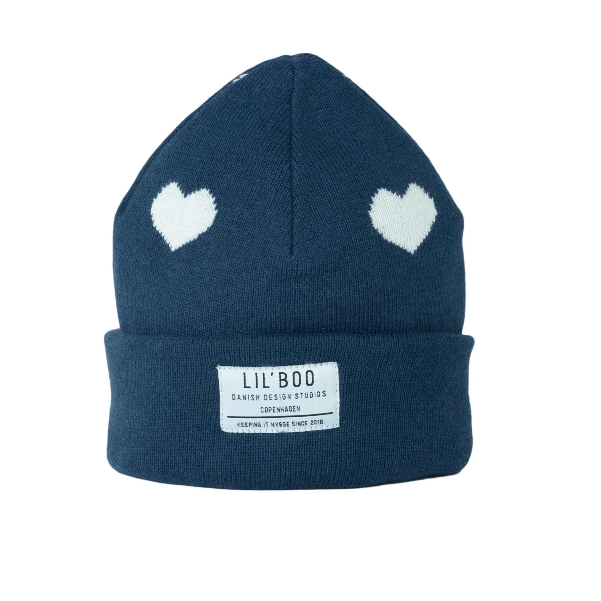 Lil' Boo Hearts beanie - Navy< Beanies