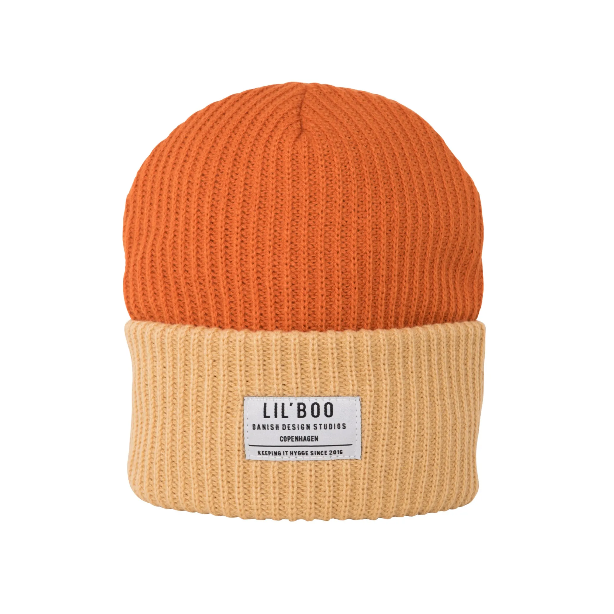 Lil' Boo Lil’ Boo Block Hygge Beanie – Caramel/Sand< Beanies