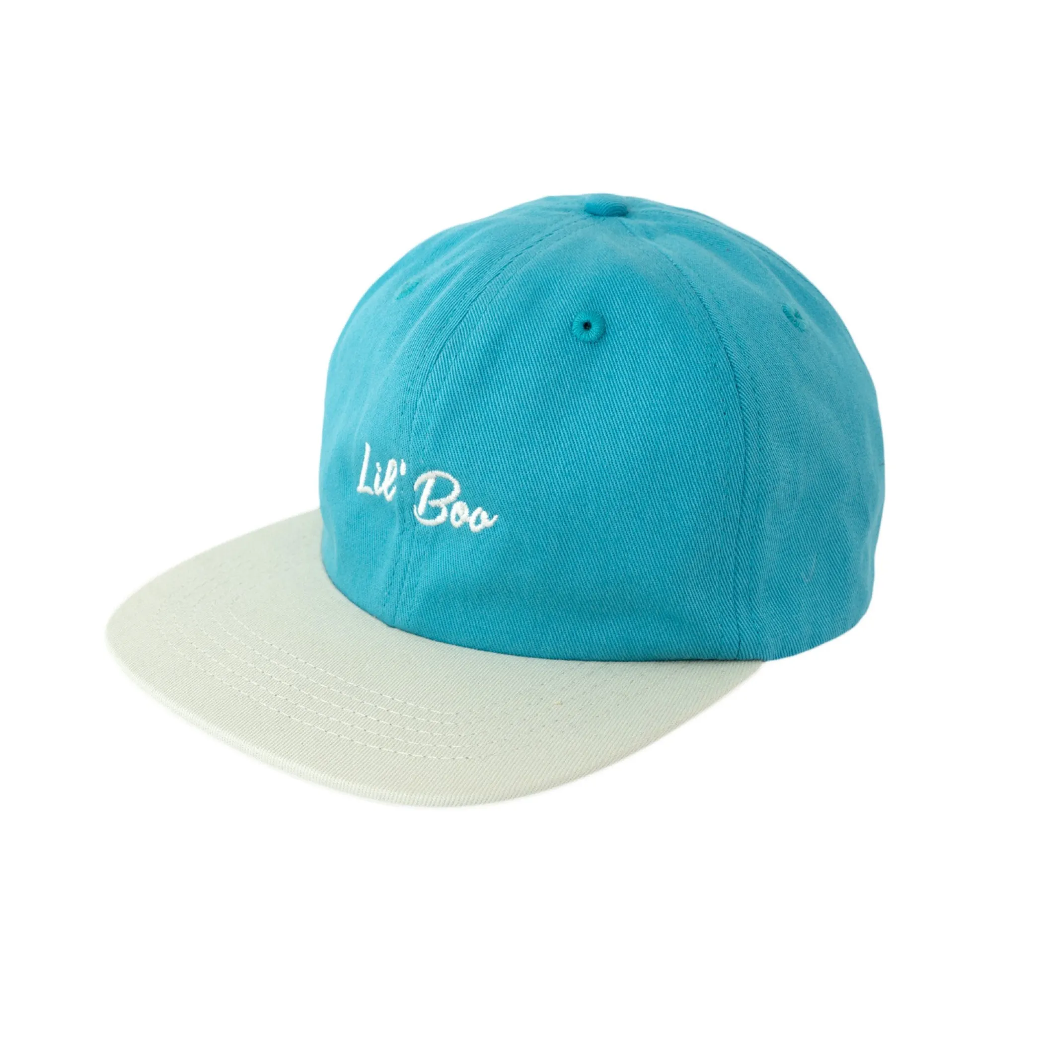 Lil' Boo Organic Snapback Cap - Turquoise/Sand< Caps