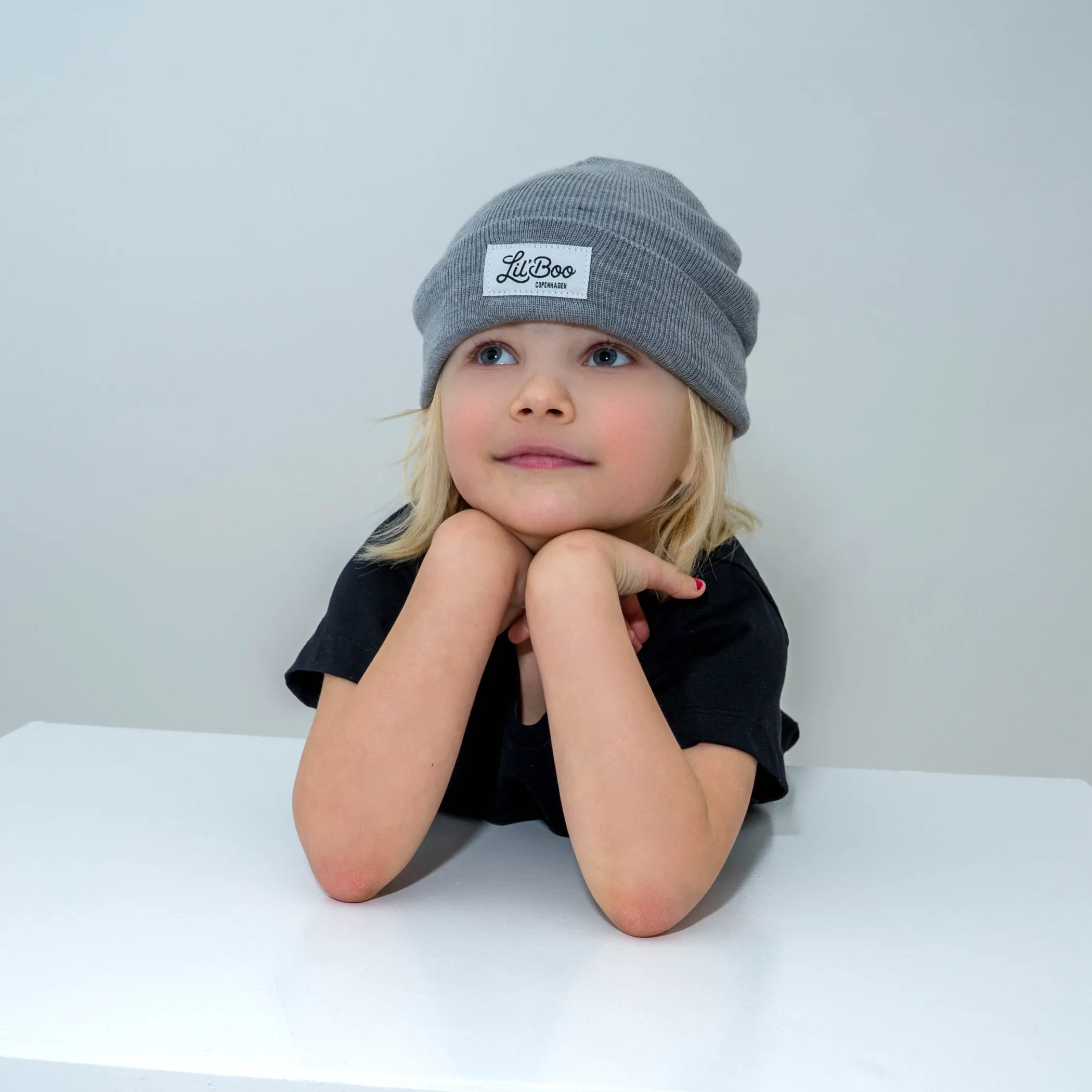 Lil' Boo Merino Wool Beanie – Light Grey< Beanies