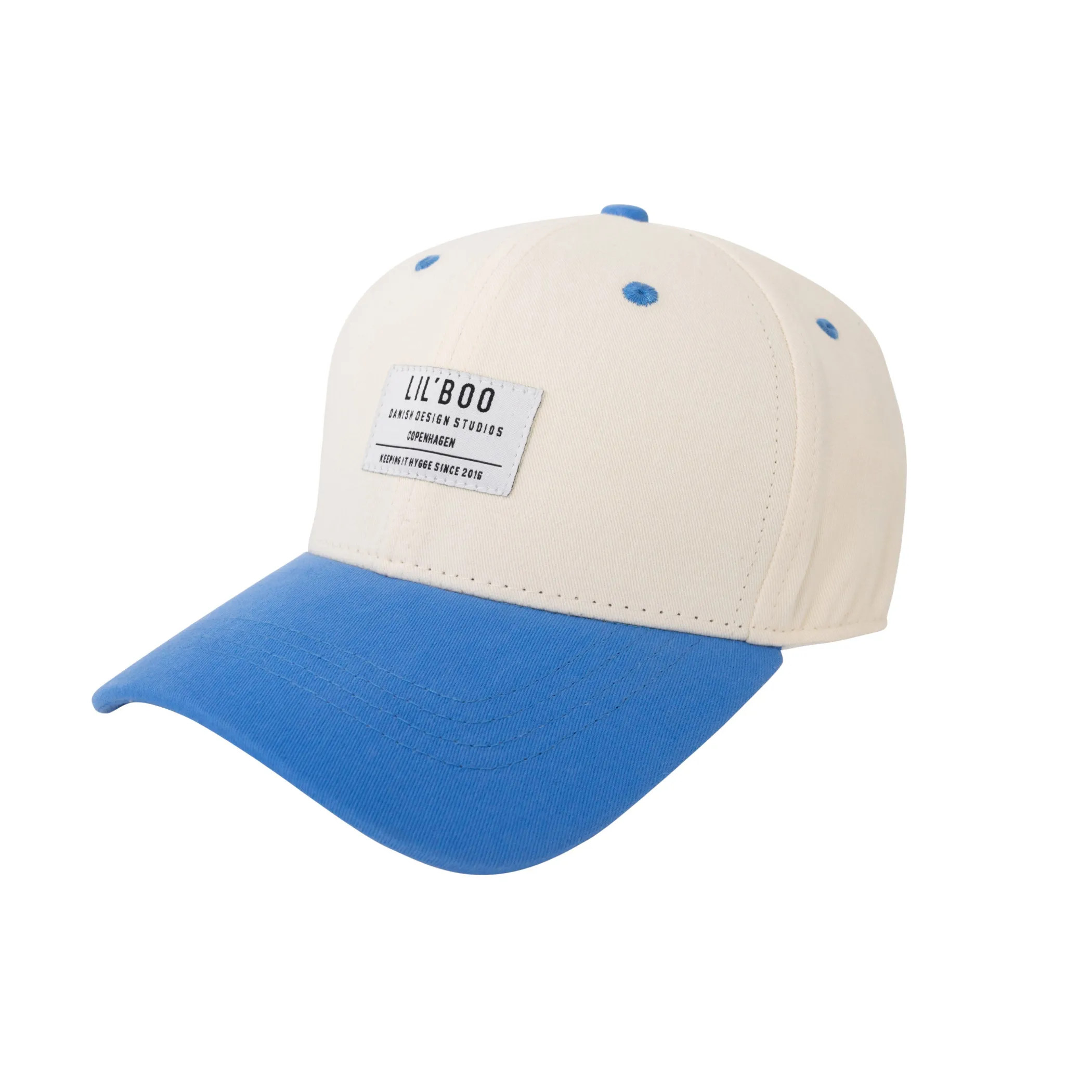 Lil' Boo Organic Block Snapback - Beige/Blue< Caps