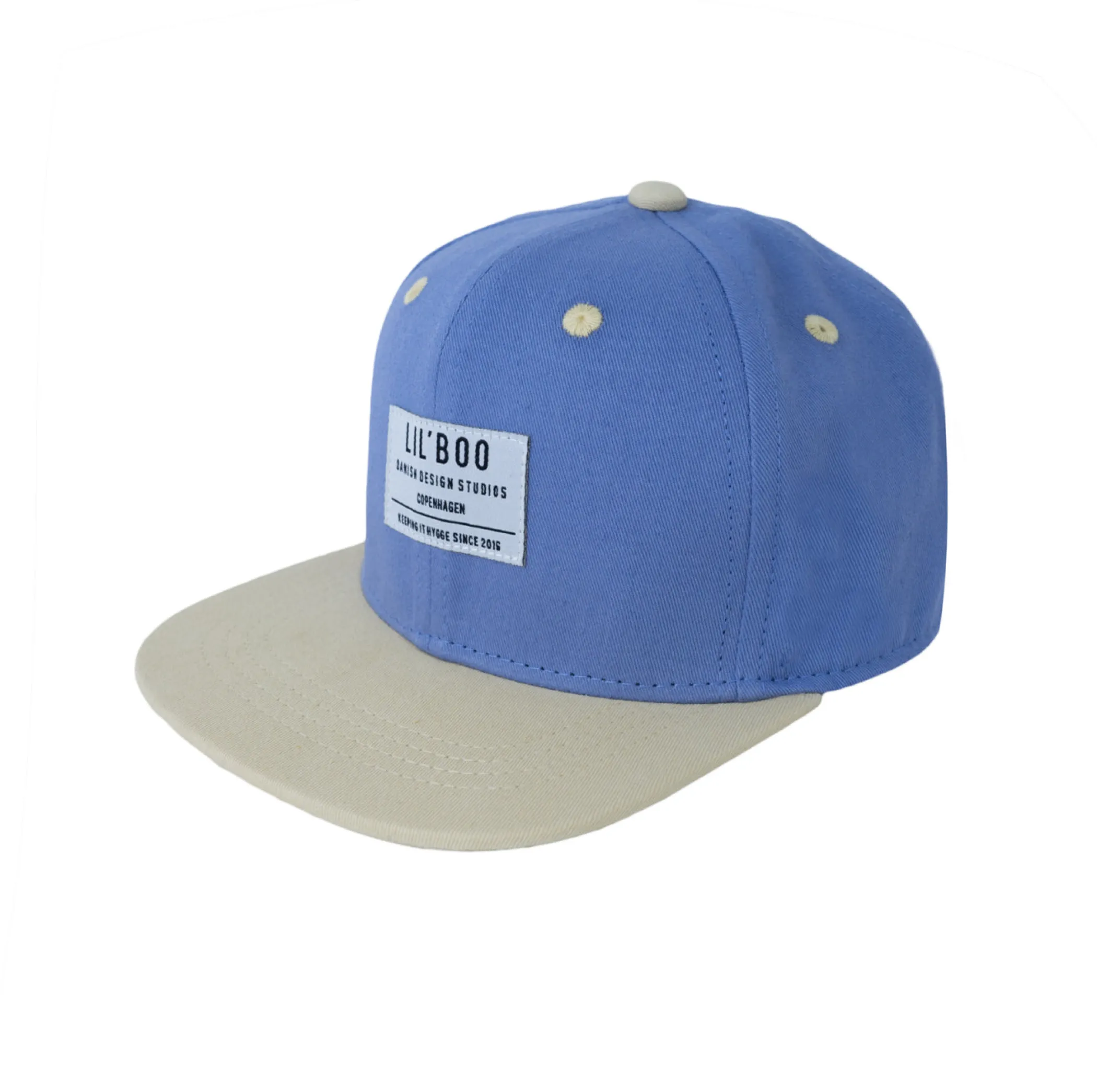 Lil' Boo Organic Block Snapback - Dusty Blue/Sand< Caps