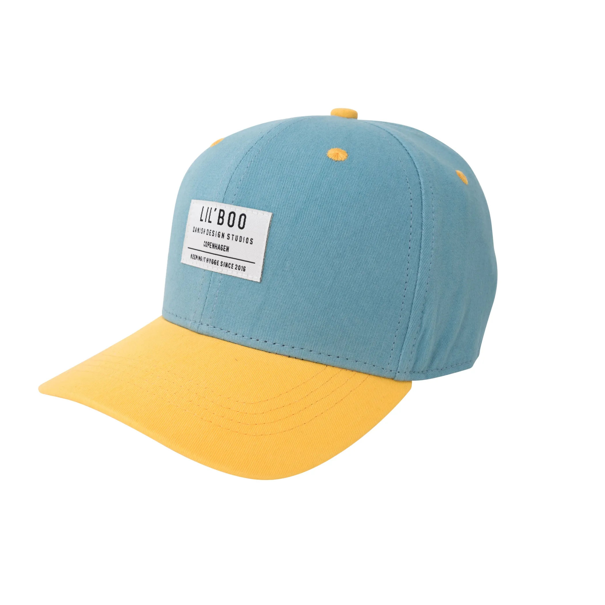 Lil' Boo Organic Block Snapback - Teal/Yellow< Caps