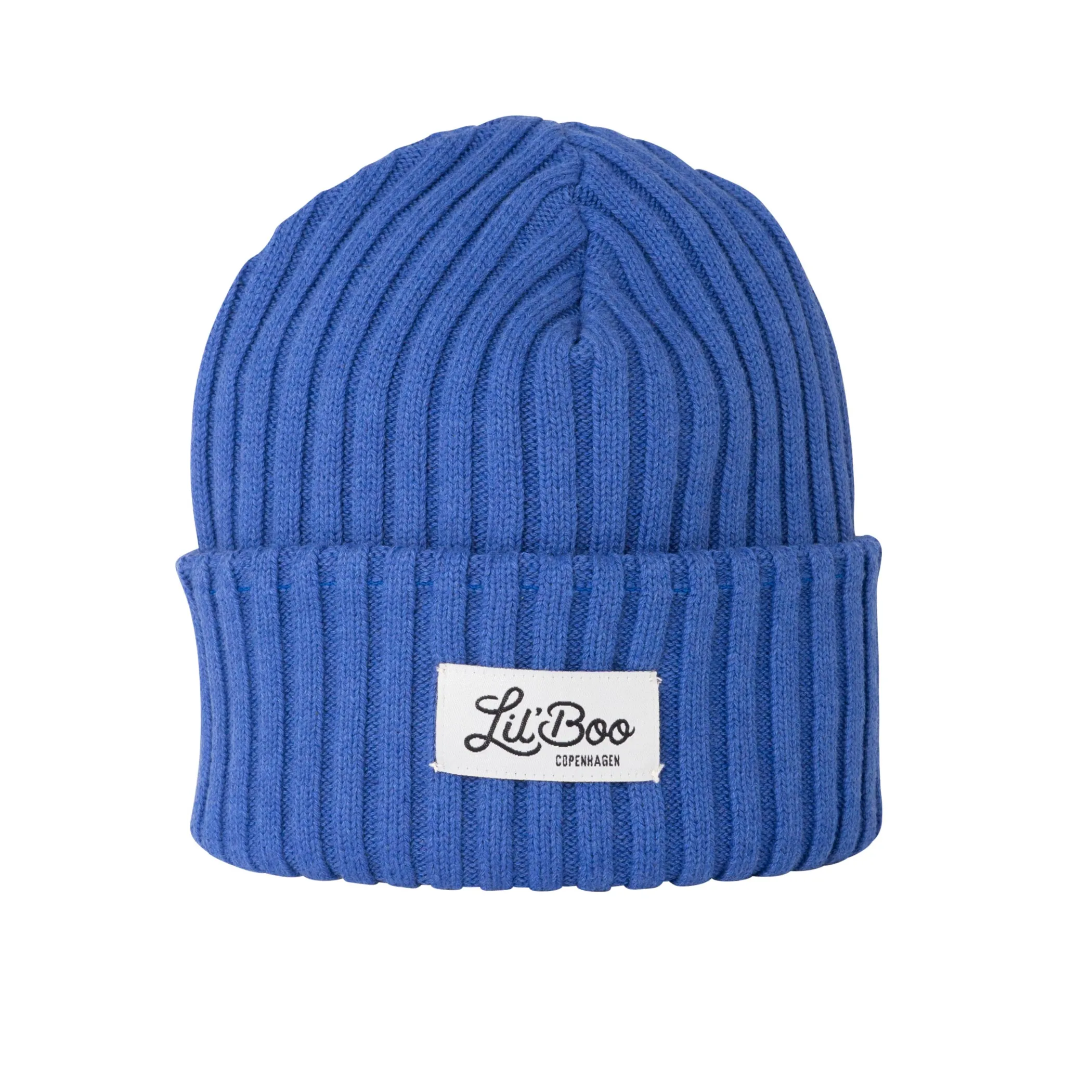 Lil' Boo Outdoorsy Beanie - wool and organic cotton mix - Blue< Beanies