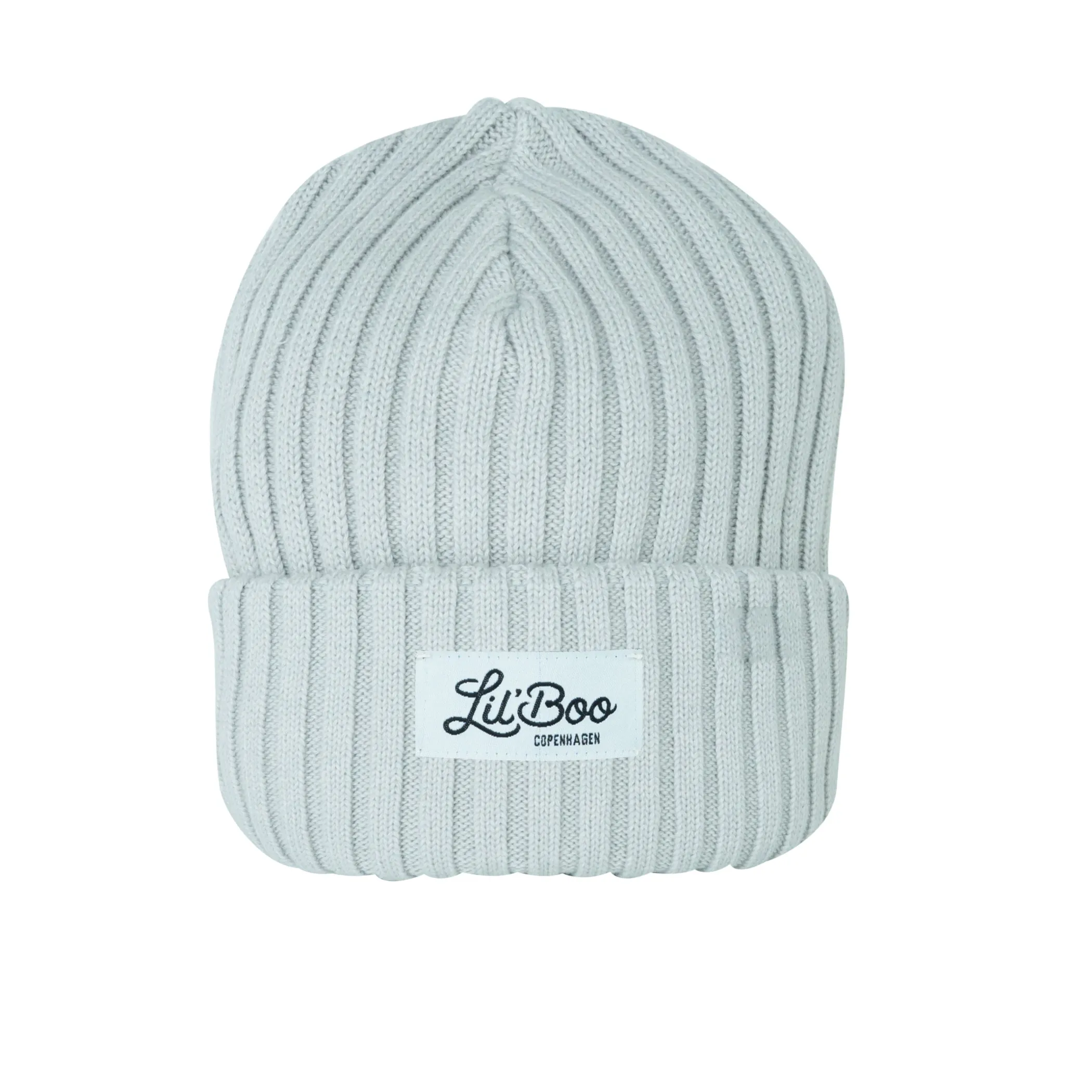 Lil' Boo Outdoorsy Beanie - wool and organic cotton mix - Light Grey Melange< Beanies