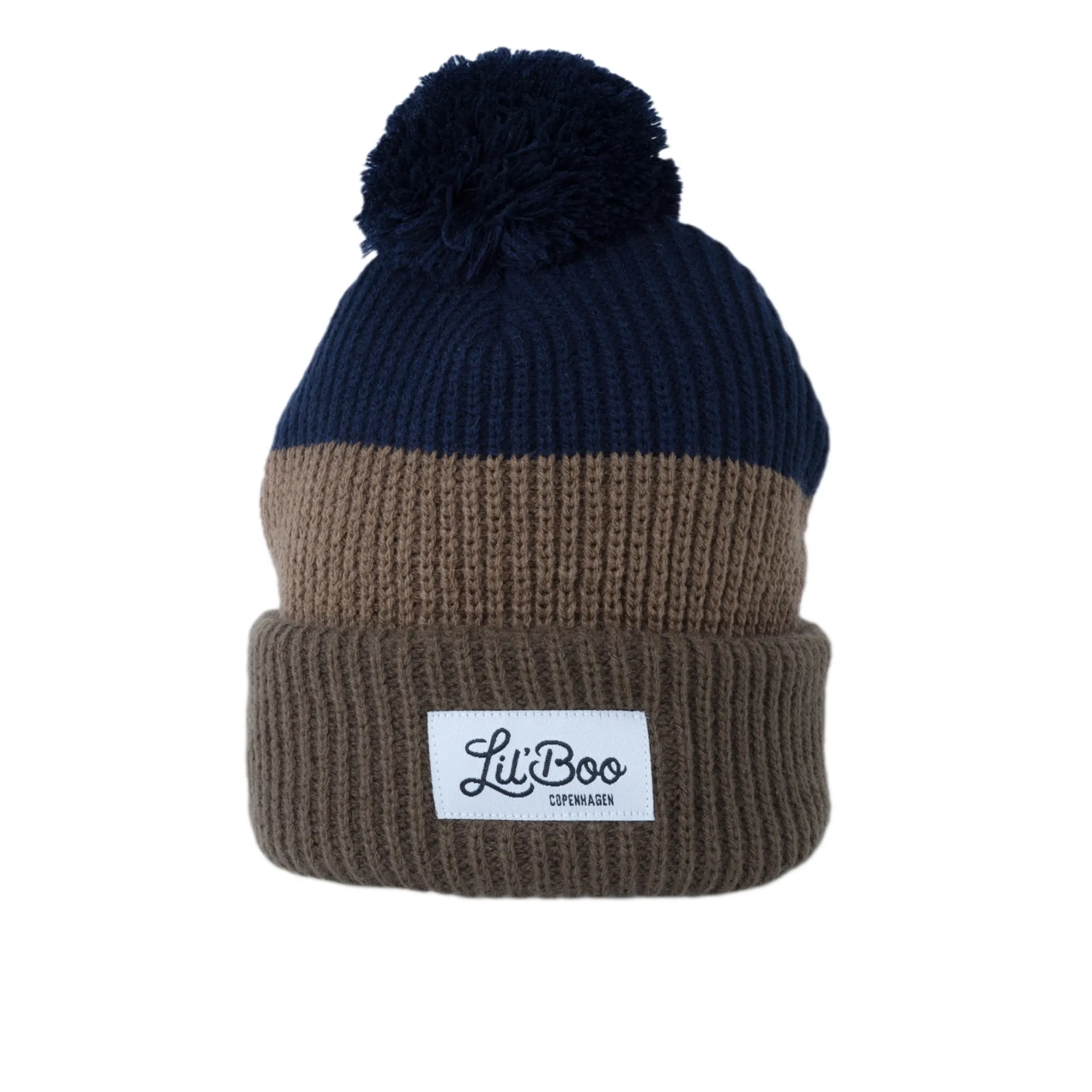 Lil' Boo Rainbow Beanie – Navy/Brown< Beanies