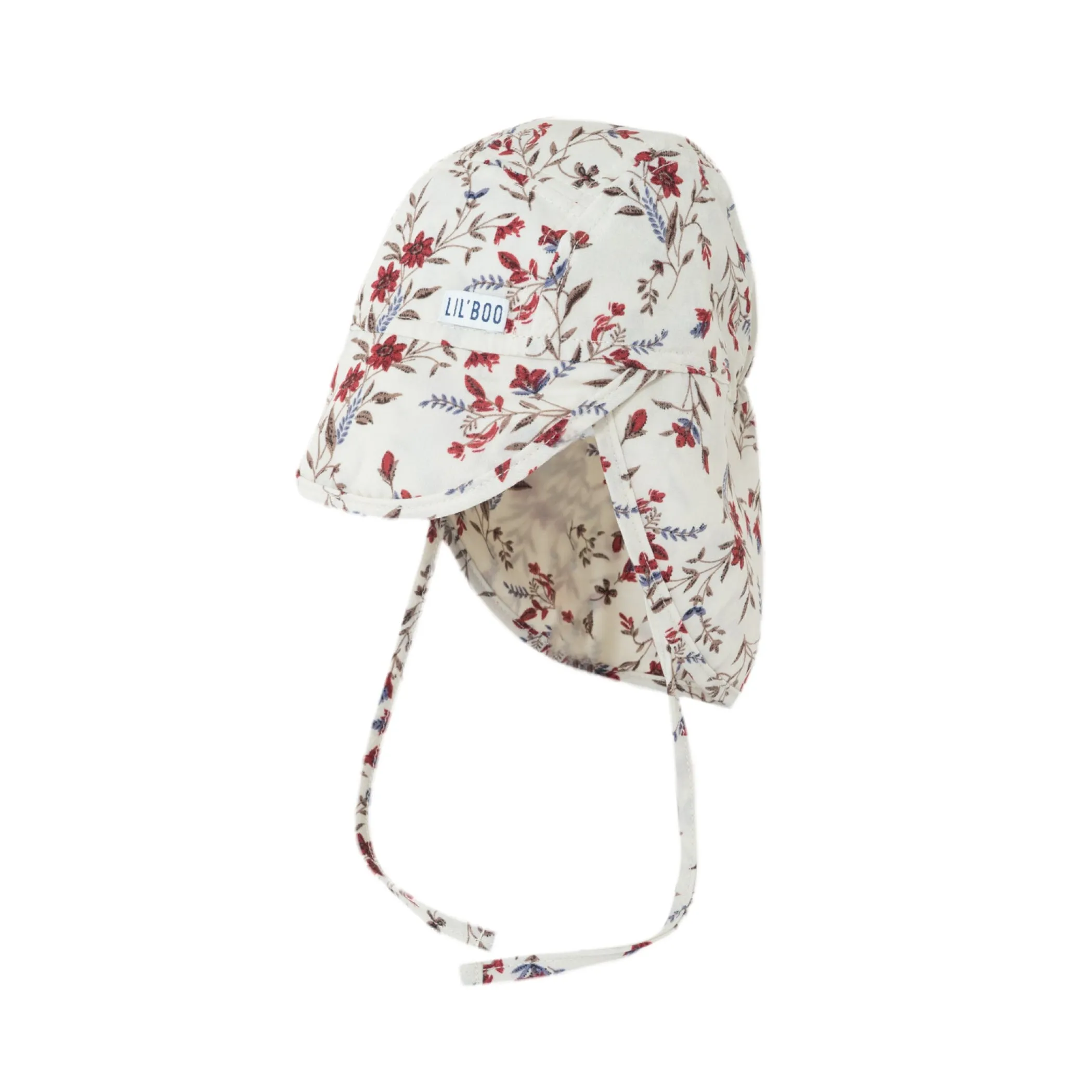 Lil' Boo Soft Baby Sun Cap (UV) - Red Flowers< Baby Summer Hats