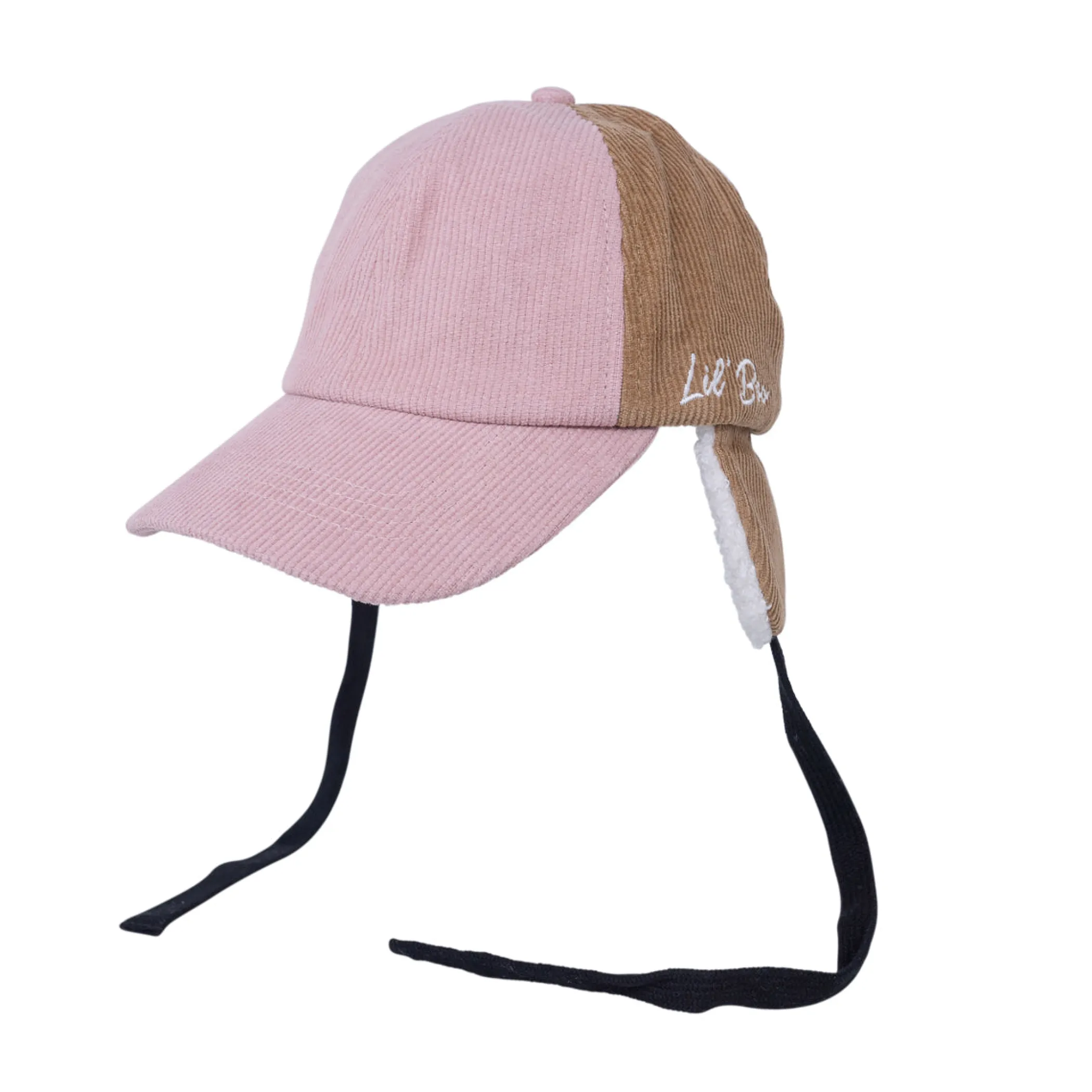 Lil' Boo Teddy Corduroy Dad Cap with Ears - Rose/Brown< Beanies | Warm Caps, Bucket Hats And Sherpas
