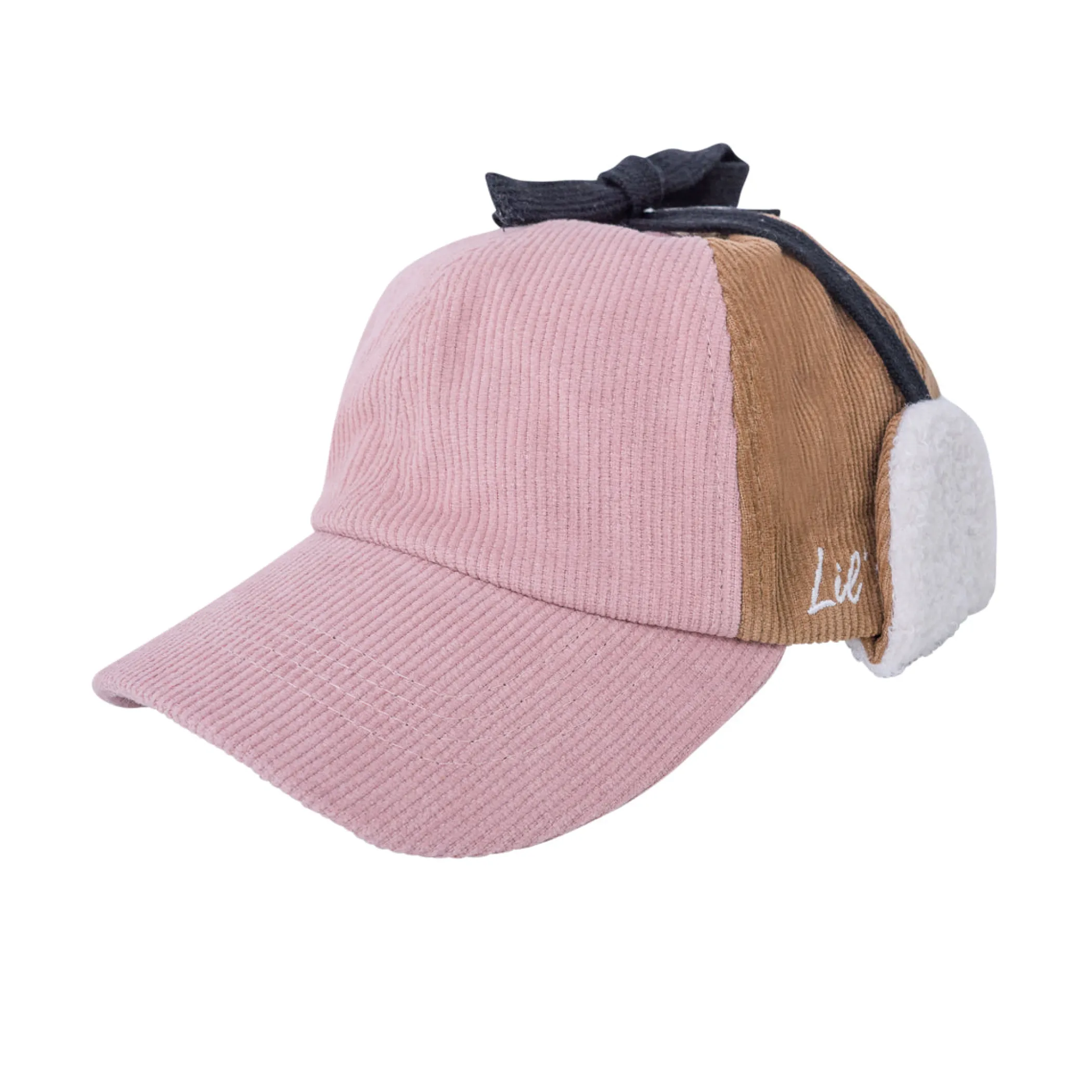 Lil' Boo Teddy Corduroy Dad Cap with Ears - Rose/Brown< Beanies | Warm Caps, Bucket Hats And Sherpas