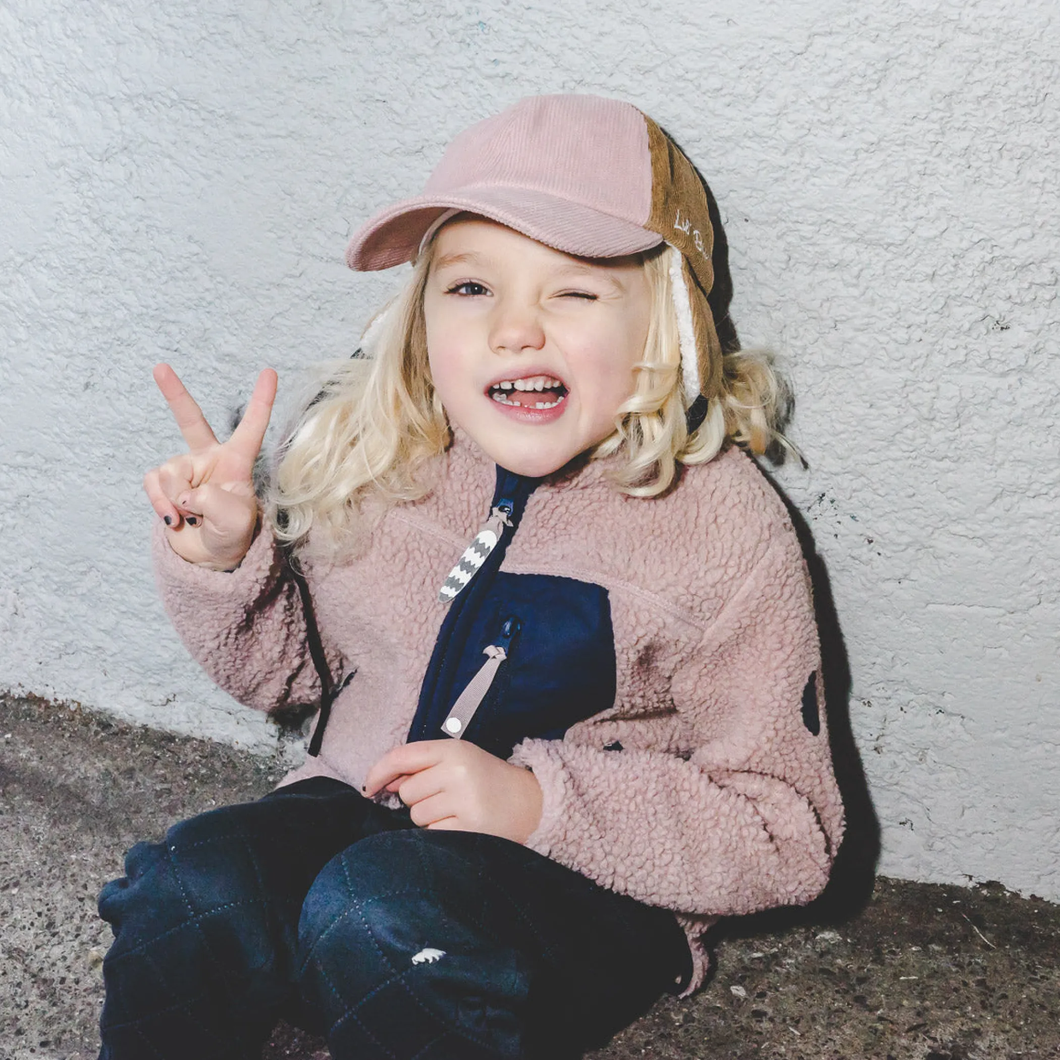 Lil' Boo Teddy Corduroy Dad Cap with Ears - Rose/Brown< Beanies | Warm Caps, Bucket Hats And Sherpas